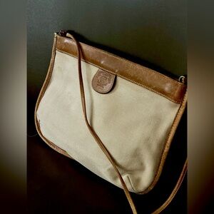 Vintage 1980s Ghurka No. 40 The Pocket Crossbody– F3825 Twill Canvas Leather USA